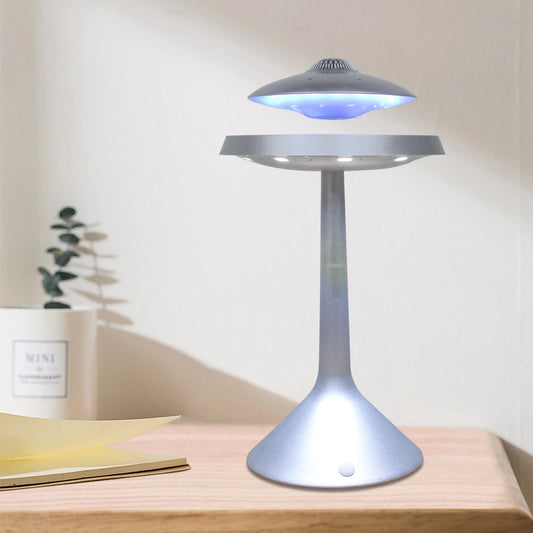 Floating LED Table Lamp UFO with Magnetic Levitation | Built-in Bluetooth Speaker